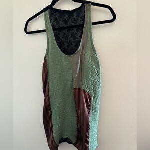 Handmade shirt made from sewn together fabric